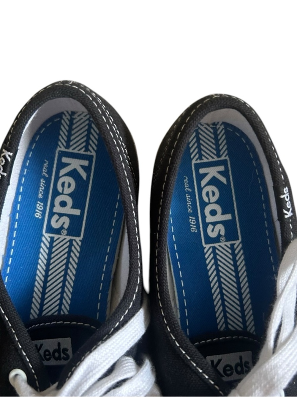 Keds Women's Champion Lace-Up - Black Canvas/White Sole Sz 7 - Picture 4 of 5